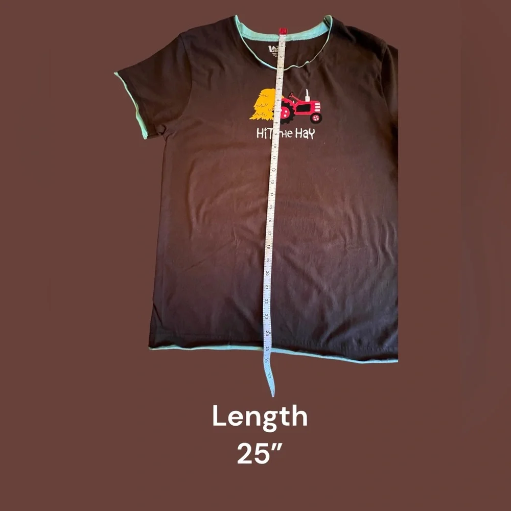 Women’s Pajama Top, Hit The Hay, Size Medium - Picture 10 of 11